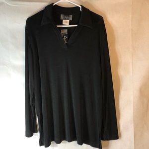 Slinky Brand Black Pullover Top
